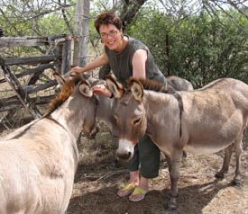 Kate with the Burros of Wenmohs