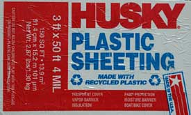 Husky Plastic Sheeting for Tables