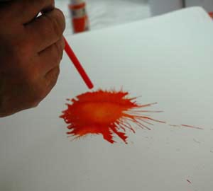 Blowing Paint through a Straw