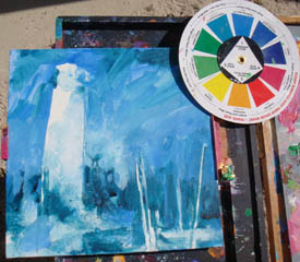 Step One - Color Wheel place to keep me on track with my chosen color combination