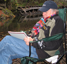 Bob Sketching in Big Sur