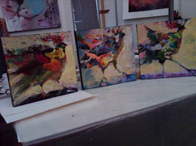 Circus Birds on Canvas