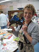 Lynda & her Abstract Collage