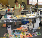 Sandy Using ALL of her Studio Space